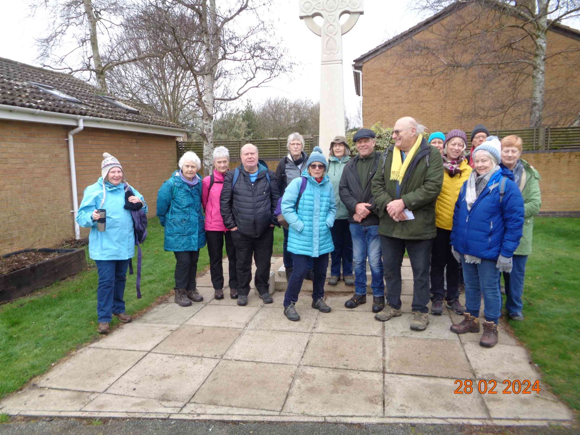 group photo at Over memorial