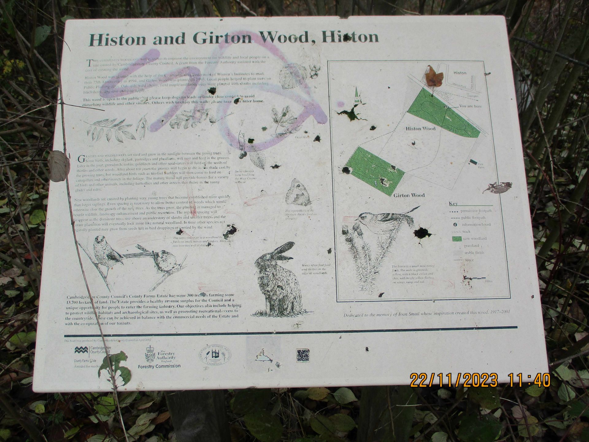 Histon Wood sign