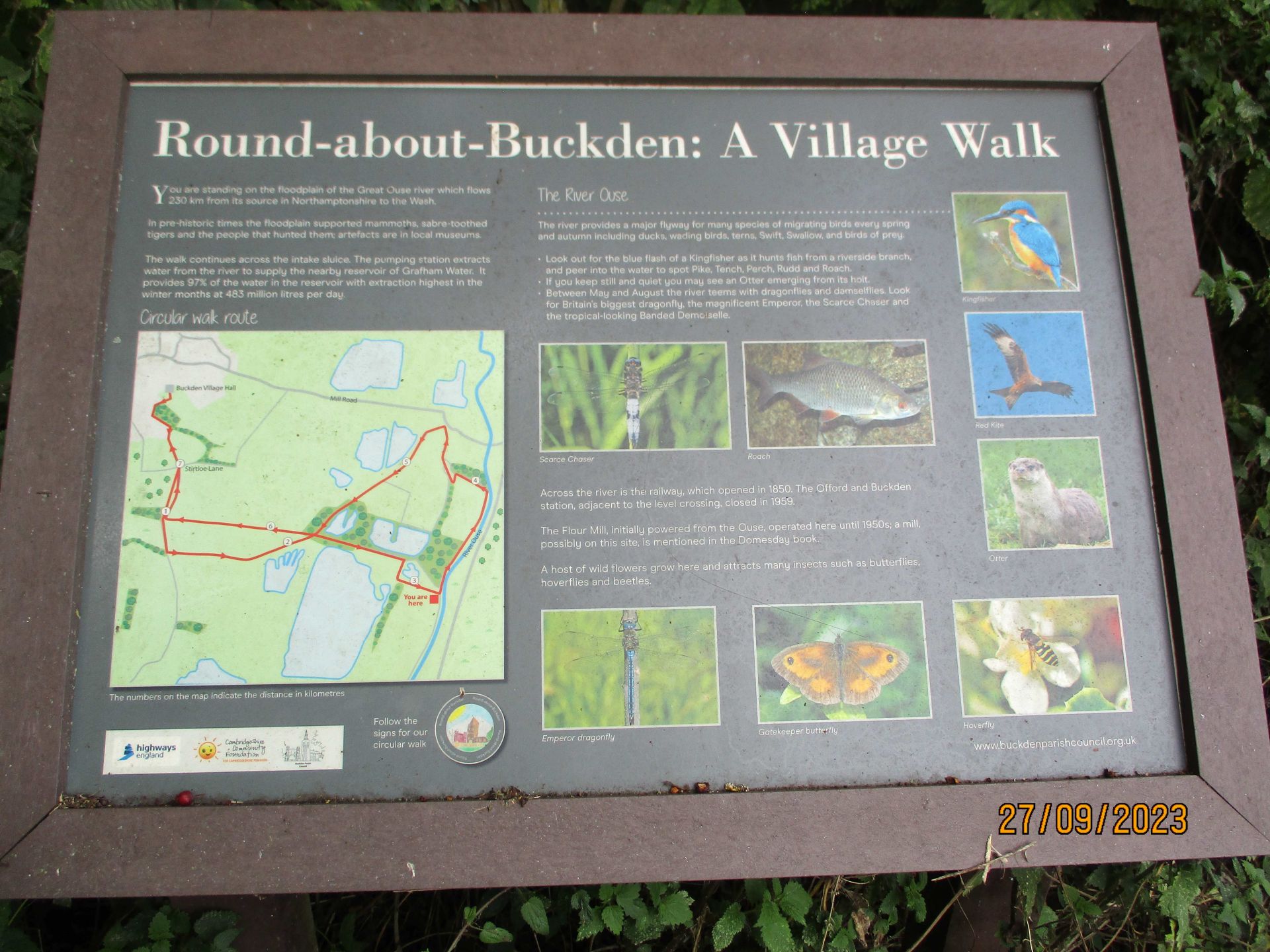 map of the route